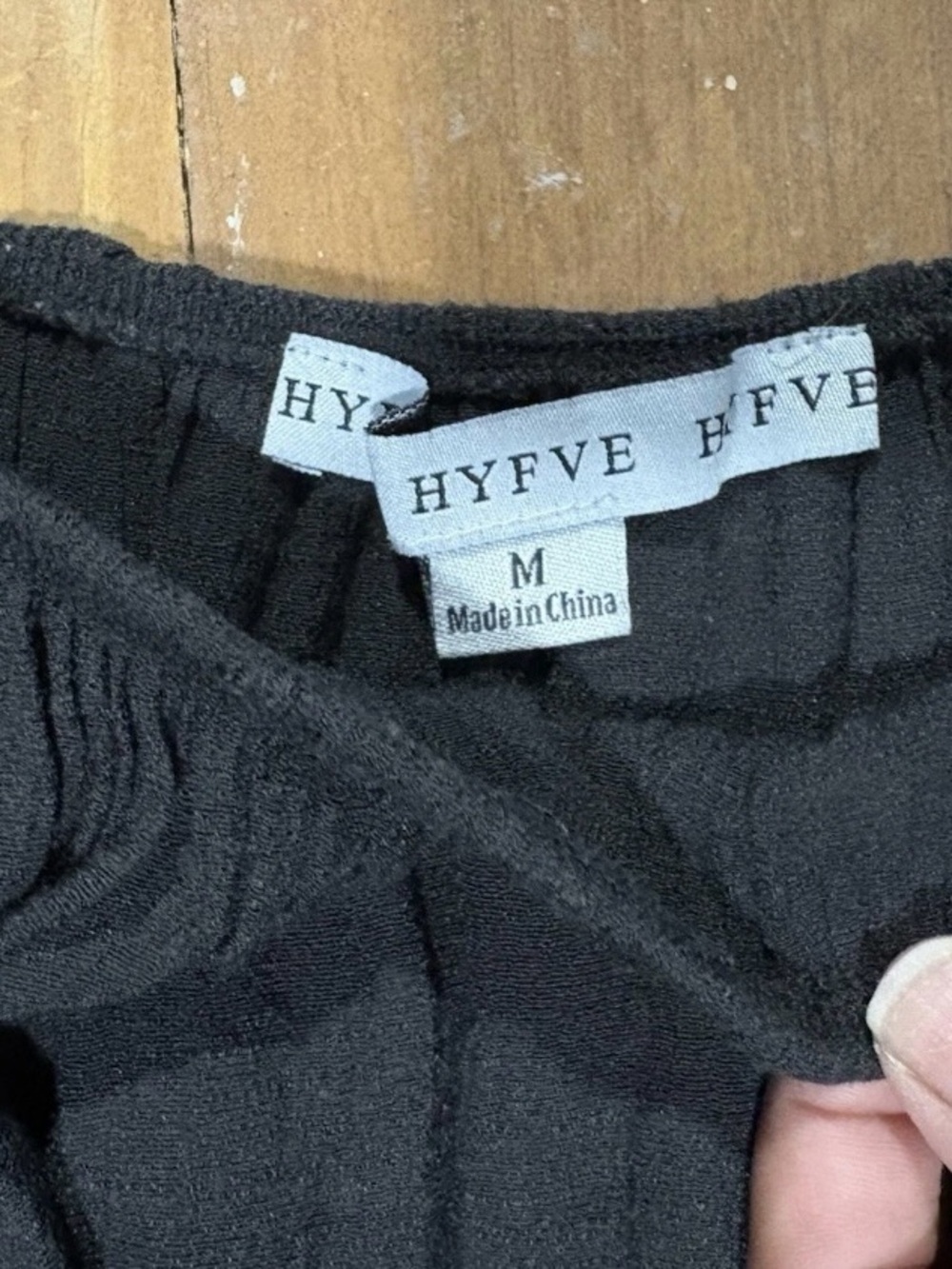 HYFVE Black Off-Shoulder Ruffle Crop Top - Picture 3 of 3